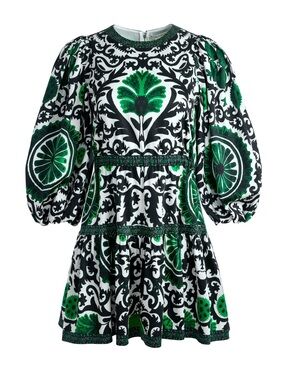 alice and olivia long sleeve goddess dress PATRICA TIERED DRESS in ISLAND DREAMS MULTI